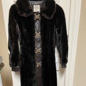 Tissavel of France faux mink coat, sz small